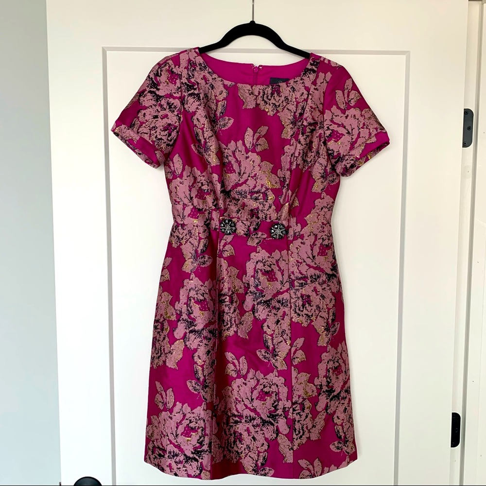 Adrianna Papell Embellished Jacquard Sheath Dress, size 2